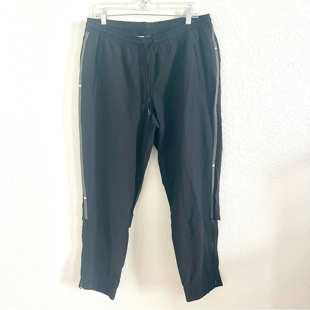 adidas x Stella McCarthy Black Joggers with White Accents
